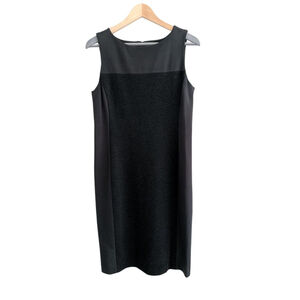 Eileen Fisher Office Work Wear 2 Toned Professional LBD Dress Size 4